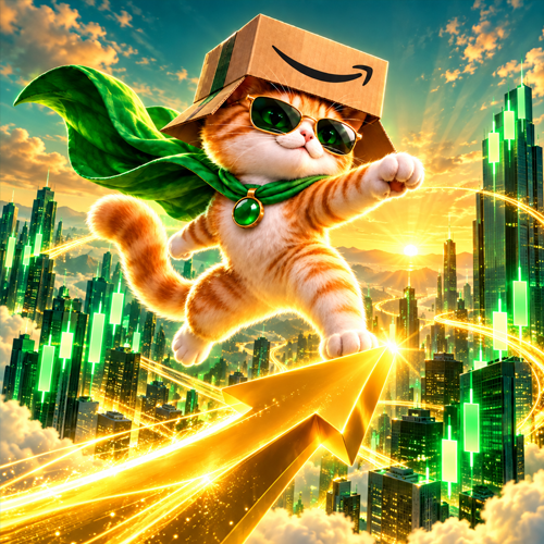 A Magical Zesty Neko leaping across a golden arrow